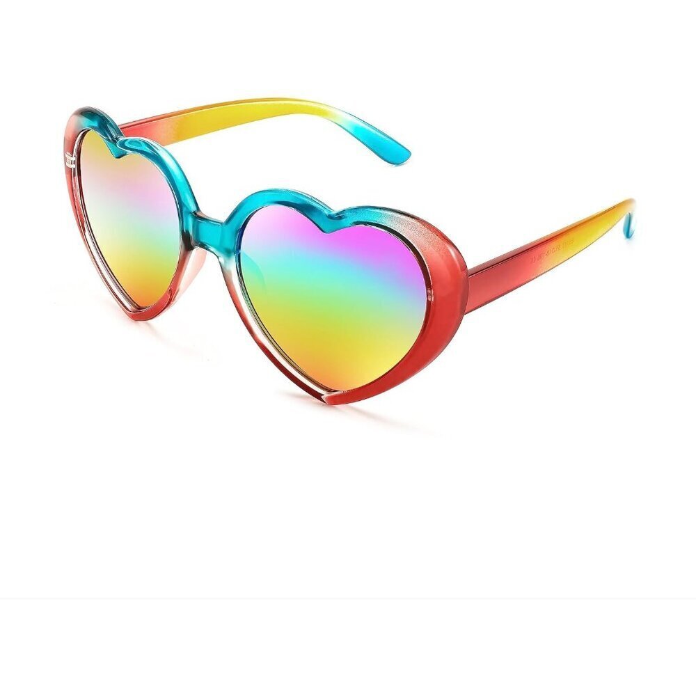Heart Shaped Sunglasses Oversized Vintage Fashion UV400 Polarized Women